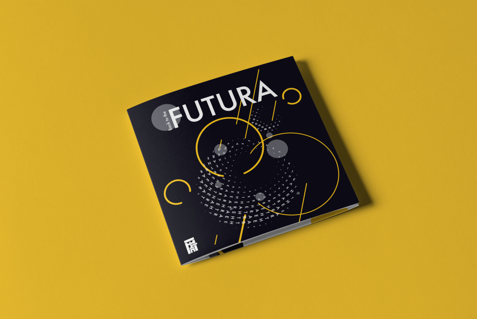 Folder Design für eine Schriftausstellung der Futura
