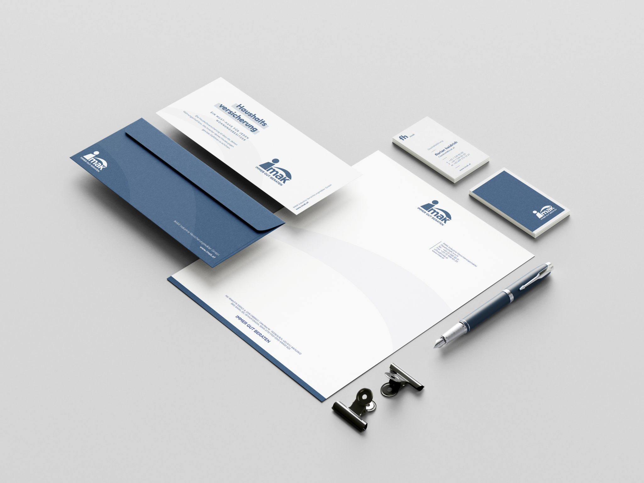 Stationery Design für einen Versicherungsmakler