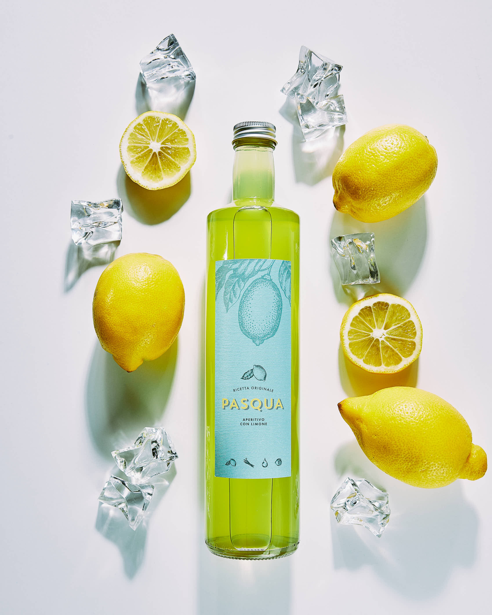 Verpackungsdesign für einen Limoncello