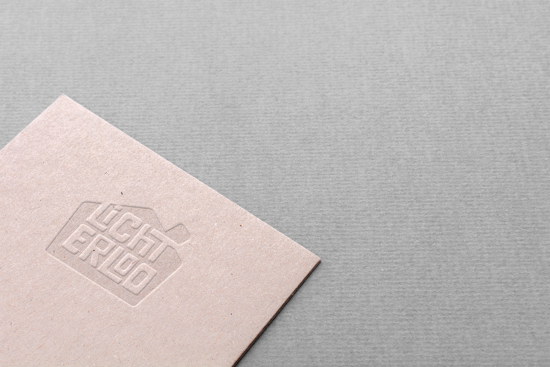 Letterpress Visitenkarte mit Logo